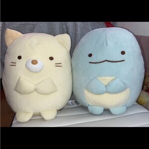 San-X Sumikko Gurashi Tokage Lizard & Cat Plushes 10-inch